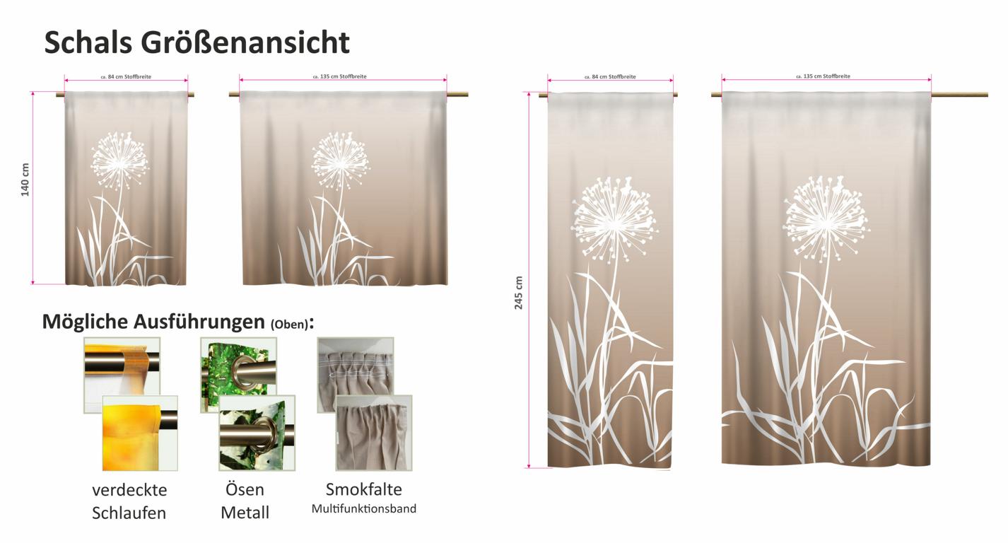 Allium Schal modern Ösenschal oder Vorhangschal modern